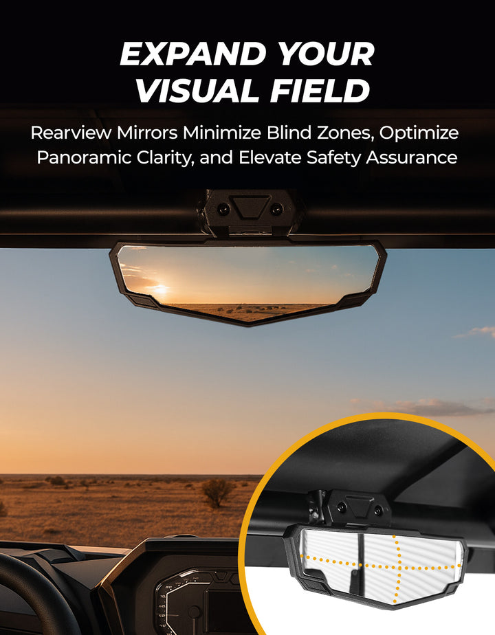 Side Mirrors & Rear View Mirror for Polaris RZR XP 1000/4 2024-2025