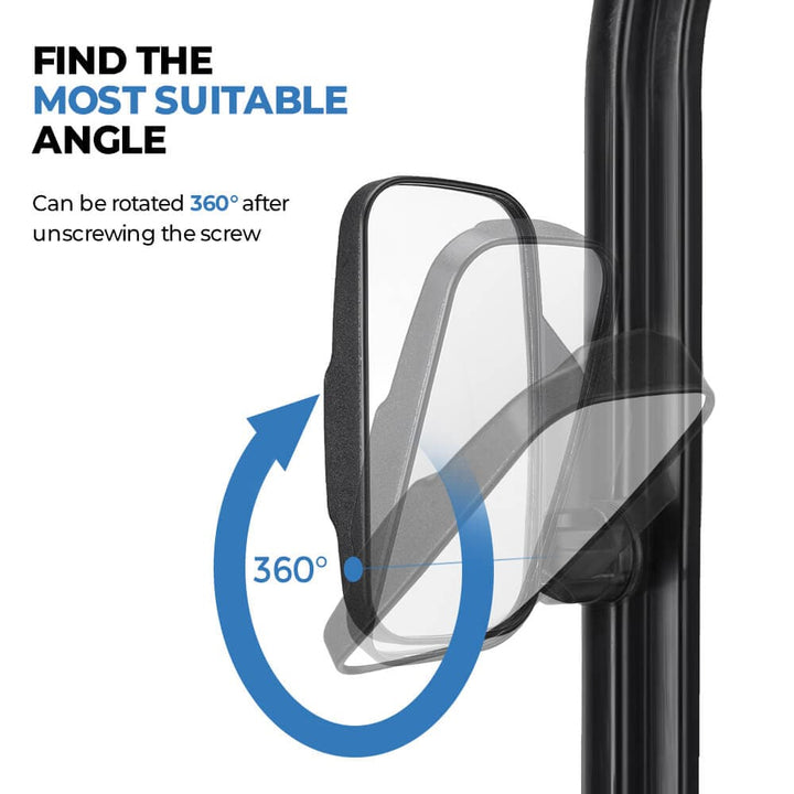 Polaris Ranger Adjustable Break Away Side Mirrors & 2" Tie Down Anchors - KEMIMOTO
