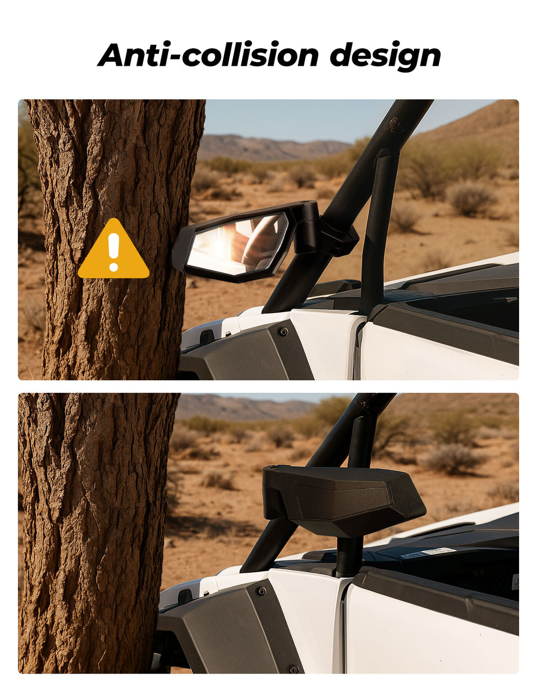 Side Mirrors & Rear View Mirror for Polaris RZR XP 1000/4 2024-2025