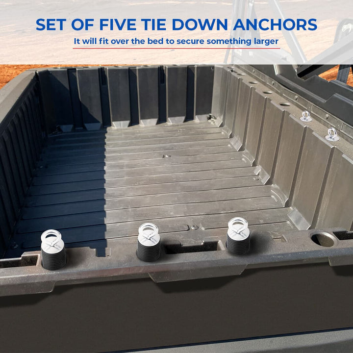 Polaris Ranger Adjustable Break Away Side Mirrors & 2" Tie Down Anchors - KEMIMOTO