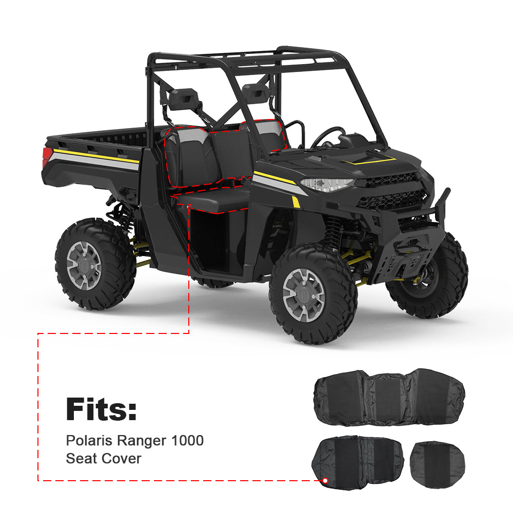 UTV Waterproof Seat Cover & Under Seat Storage Box for Polaris Ranger