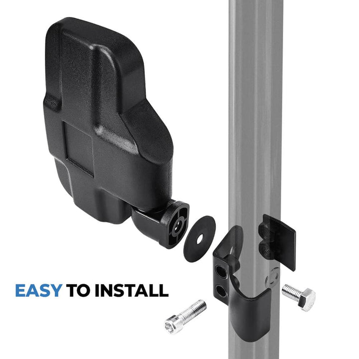 Polaris Ranger Adjustable Break Away Side Mirrors & 2" Tie Down Anchors - KEMIMOTO