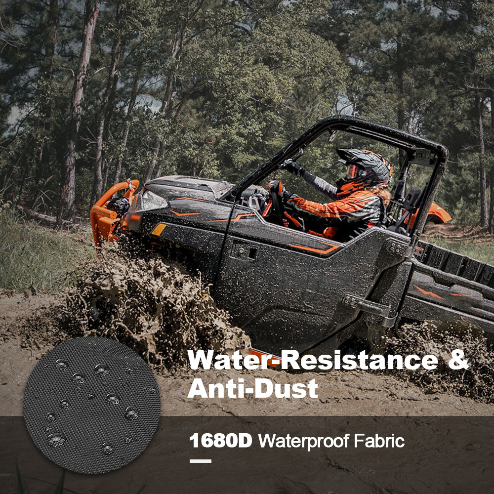 UTV Waterproof Seat Cover & Under Seat Storage Box for Polaris Ranger