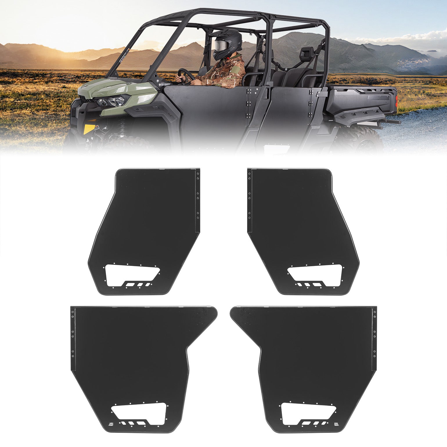 未開封★BOTH SIDES BEST SIDE VER. 22.5㎝ UTV Aluminum Half Doors for Can-Am Defender MAX – CA Kemimoto