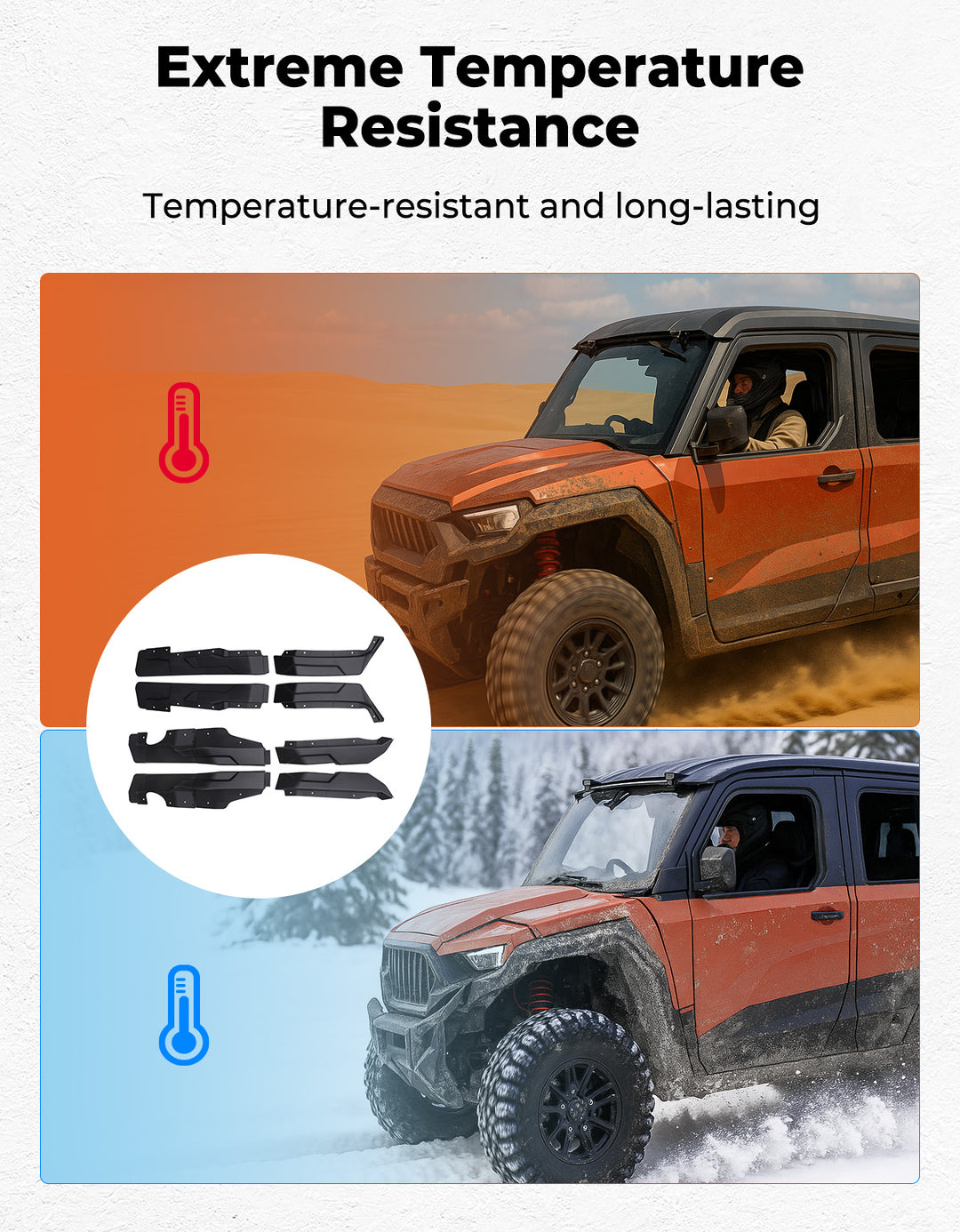 Front and Rear Fender Flares for Polaris Xpedition XP XP5/ ADV ADV5 2024+