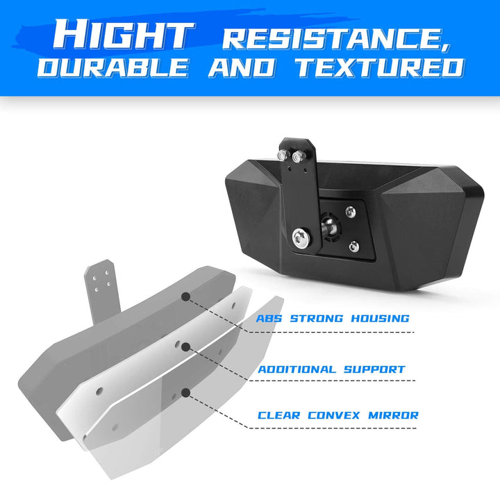 Polaris Ranger 1000 Adjustable Break Away Side Mirrors & UTV Waterproof Seat Cover - KEMIMOTO