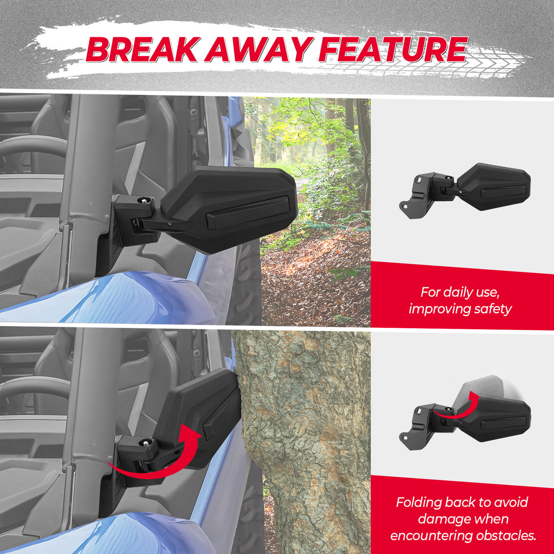 One Pair Side Mirrors for Can-Am Commander 700 & 1000R 2021+