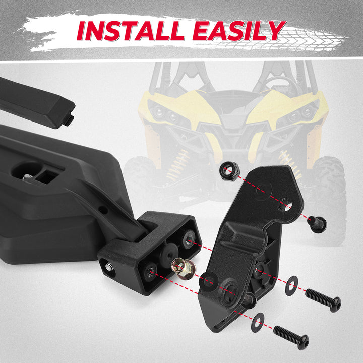 One Pair Side Mirrors for Can-Am Commander 700 & 1000R 2021+