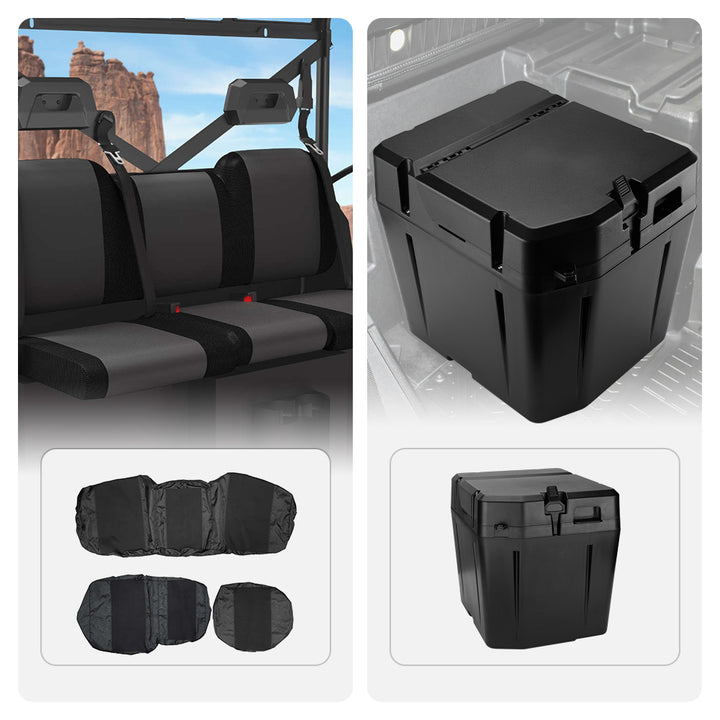 UTV Waterproof Seat Cover & Under Seat Storage Box for Polaris Ranger