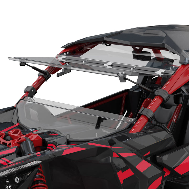 Scratch Resistant PC Flip Windshield for Can Am Maverick X3