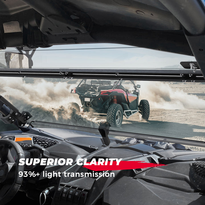 Scratch Resistant PC Flip Windshield for Can Am Maverick X3