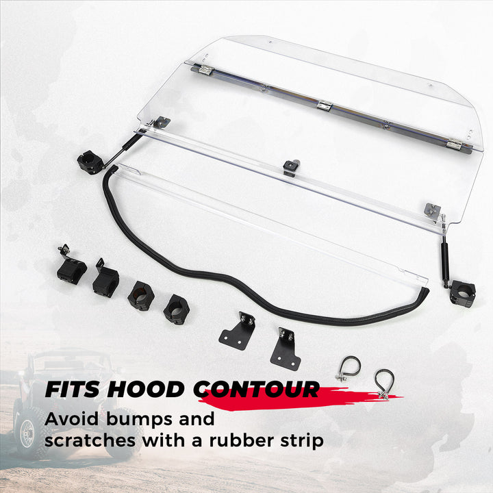 Scratch Resistant PC Flip Windshield for Can Am Maverick X3