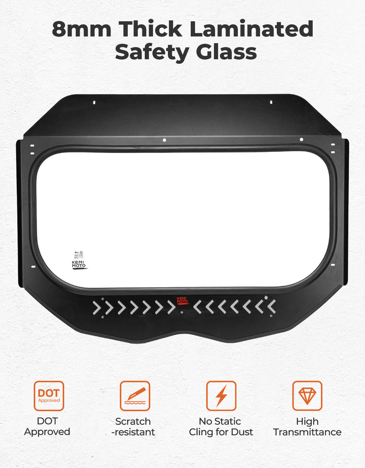 Glass Windshield with Sliding Vents for Can-Am Maverick X3 / X3 MAX