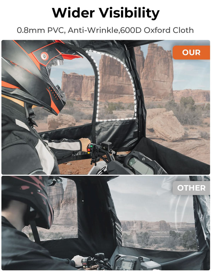 Universal ATV Cab Enclosure for Polaris|Can-Am|Kawasaki|CFMOTO