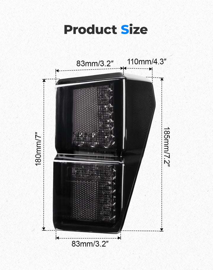Tail Light for 2018-2023 Polaris Ranger 1000 XP/Crew