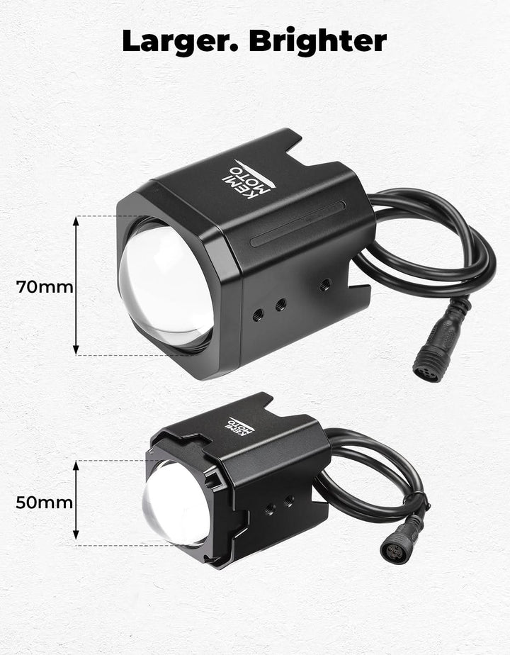 70mm Whipless LED Whip Lights w/ 1.5''-2'' Roll Bar Mounts for Can-Am Polaris CFMOTO