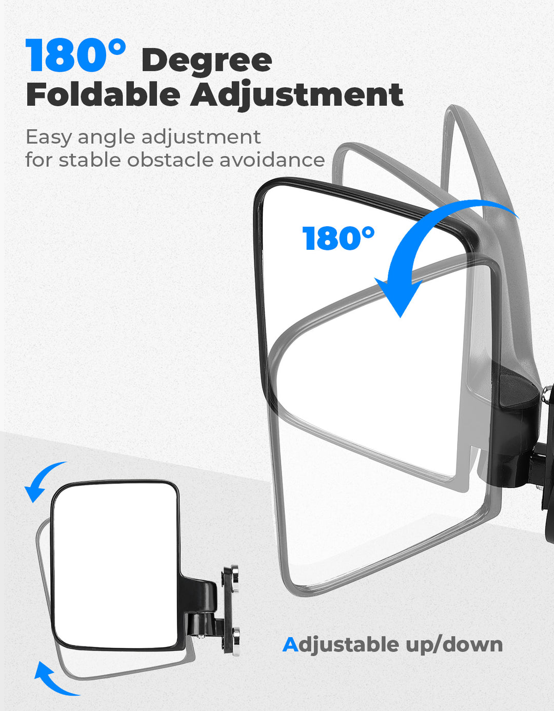 220Lbs Magnetic Side Mirrors for UTV Golf Cart Tractor Forklifts