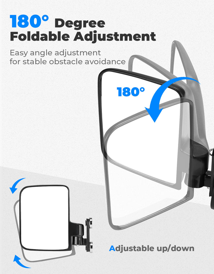220Lbs Magnetic Side Mirrors for UTV Golf Cart Tractor Forklifts