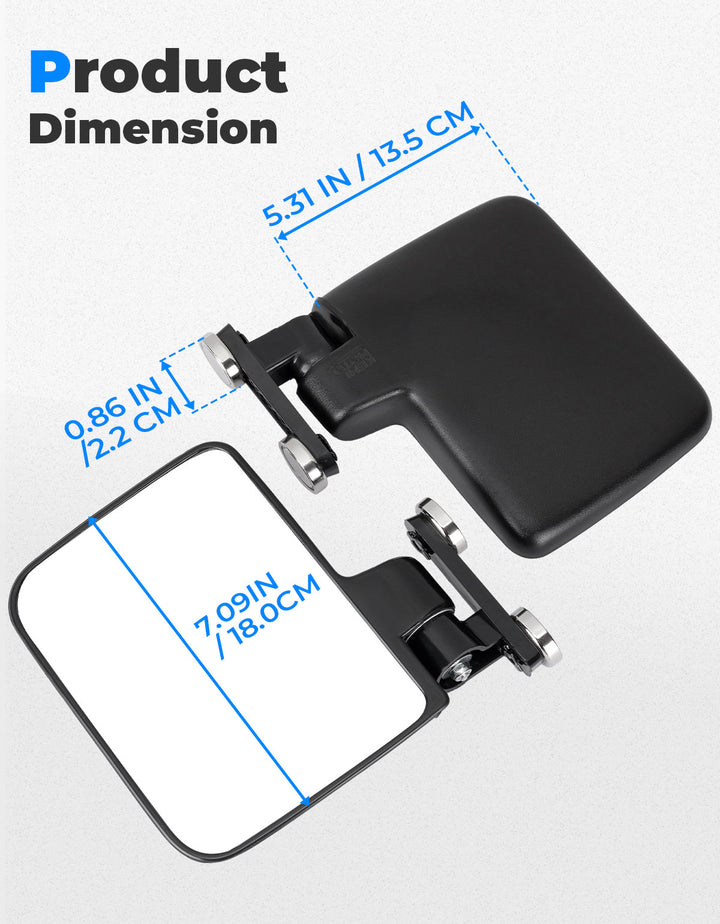 220Lbs Magnetic Side Mirrors for UTV Golf Cart Tractor Forklifts