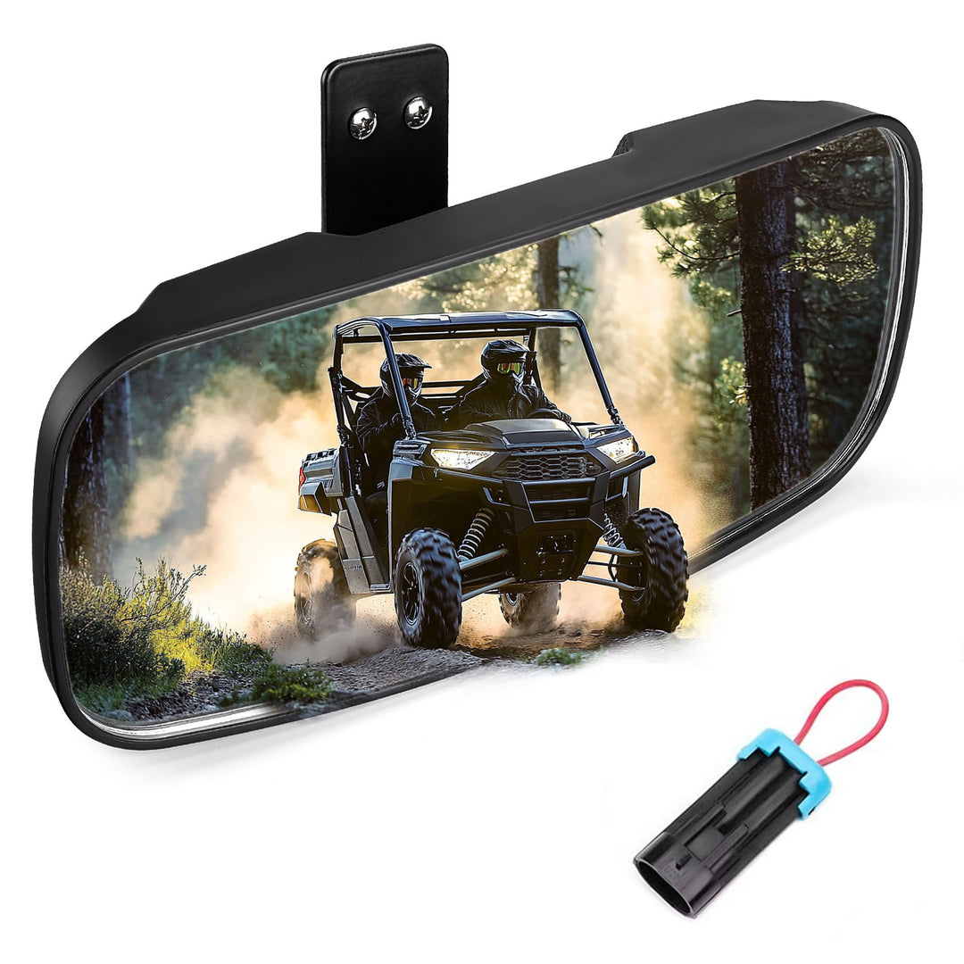 2-IN-1 Flip Windshield & Rear View Mirror for Polaris Ranger XP
