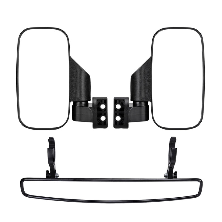 Side Mirrors and Rear Mirror with 1.75" to 2" Roll Bar Cage