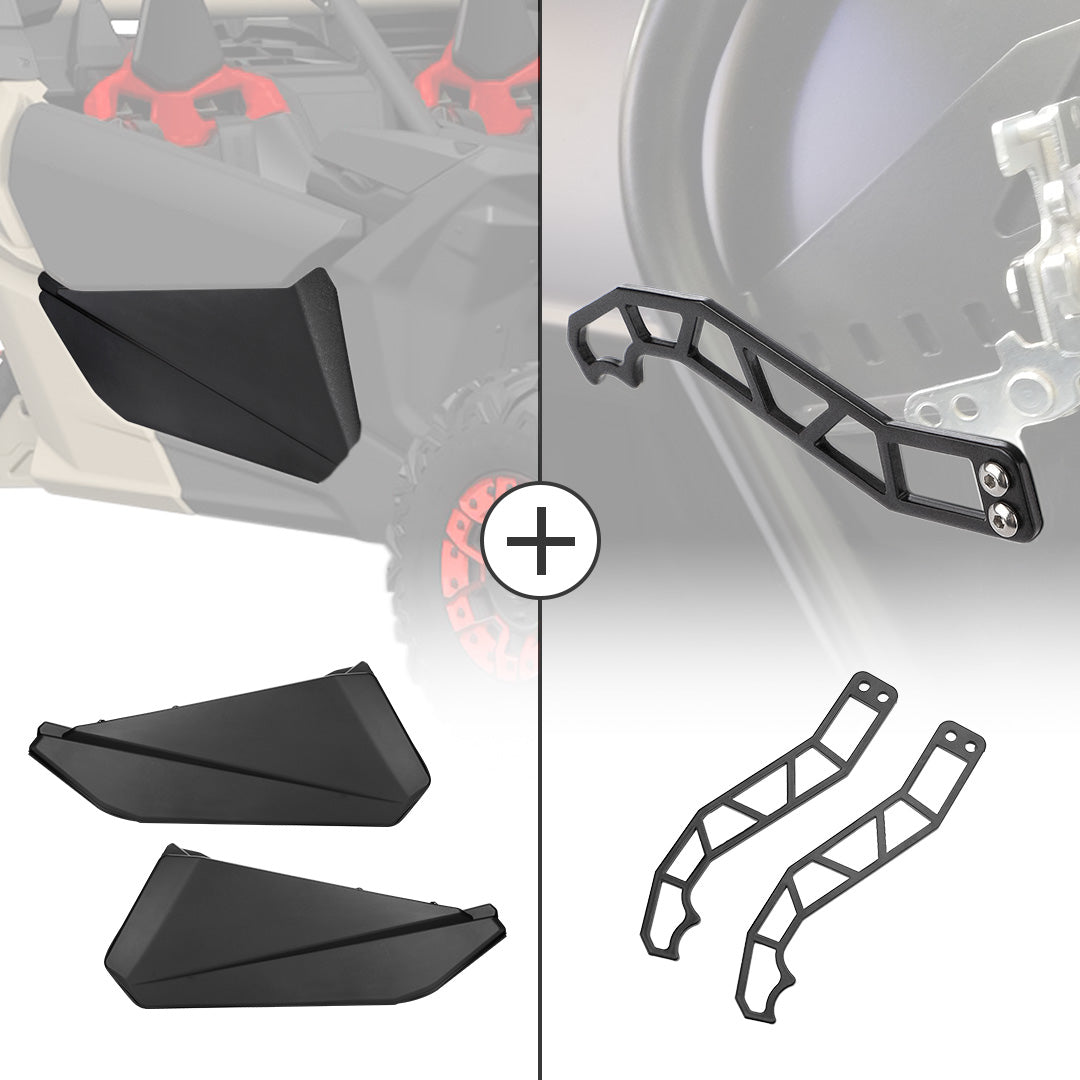 Front Lower Door Inserts & Door Handle for Can-Am Maverick X3