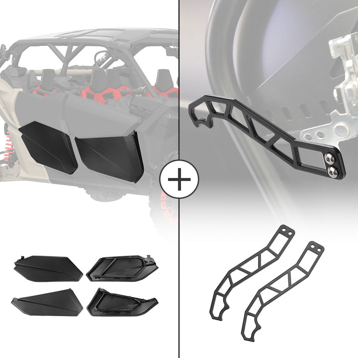 Lower Doors Panels Kit & Door Handle for Can-Am Maverick X3 MAX
