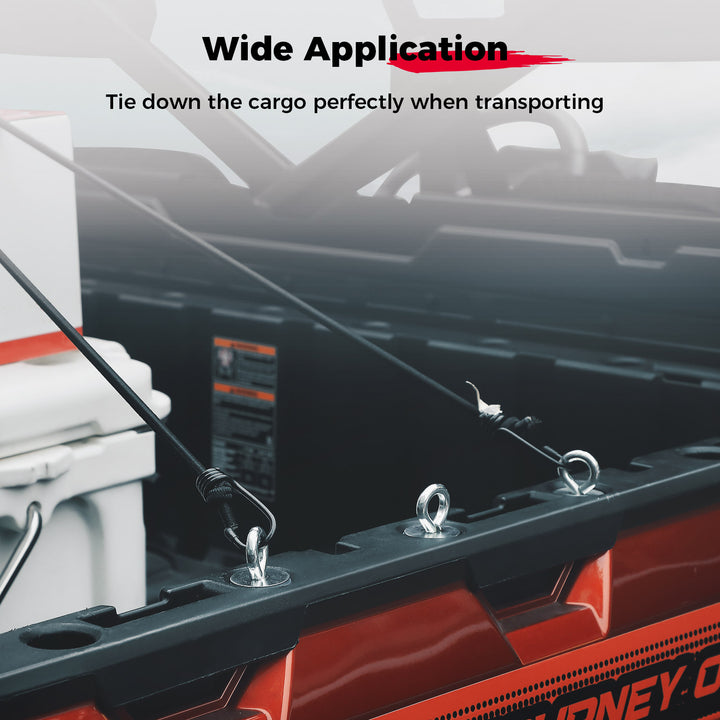 2" Tie Down Anchors & Under Seat Storage Box for Polaris Ranger 1000 XP