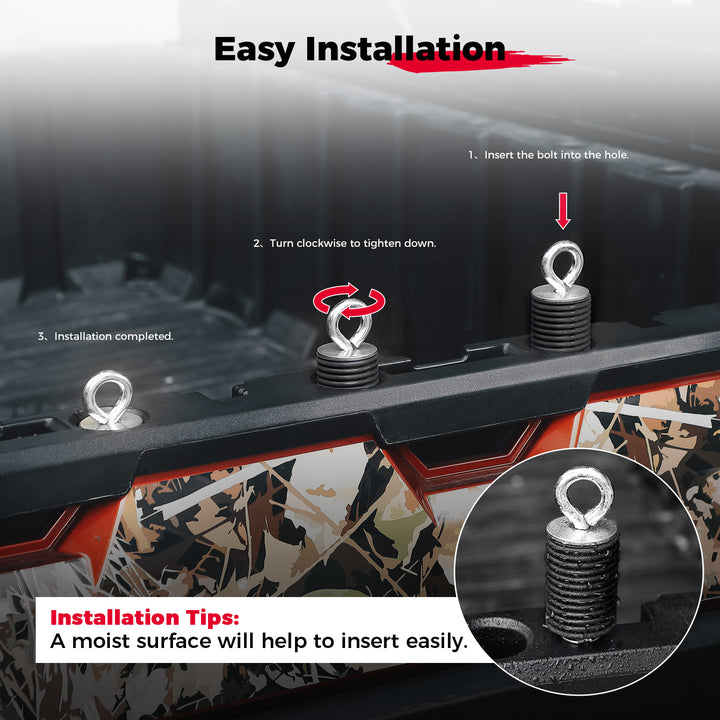 2" Tie Down Anchors & Under Seat Storage Box for Polaris Ranger 1000 XP