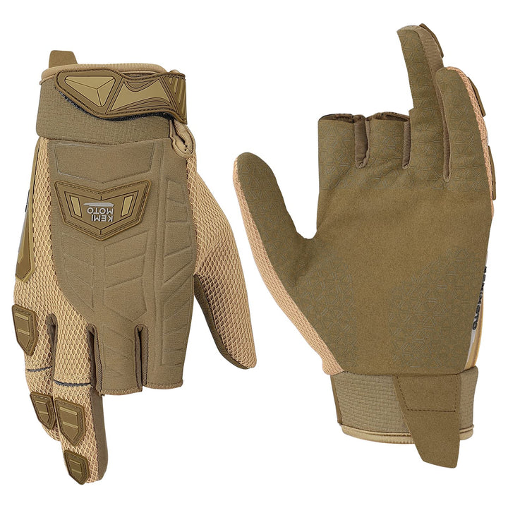 Motorcycle 2 Fingerless Design Paintball & Airsoft Gloves - Kemimoto