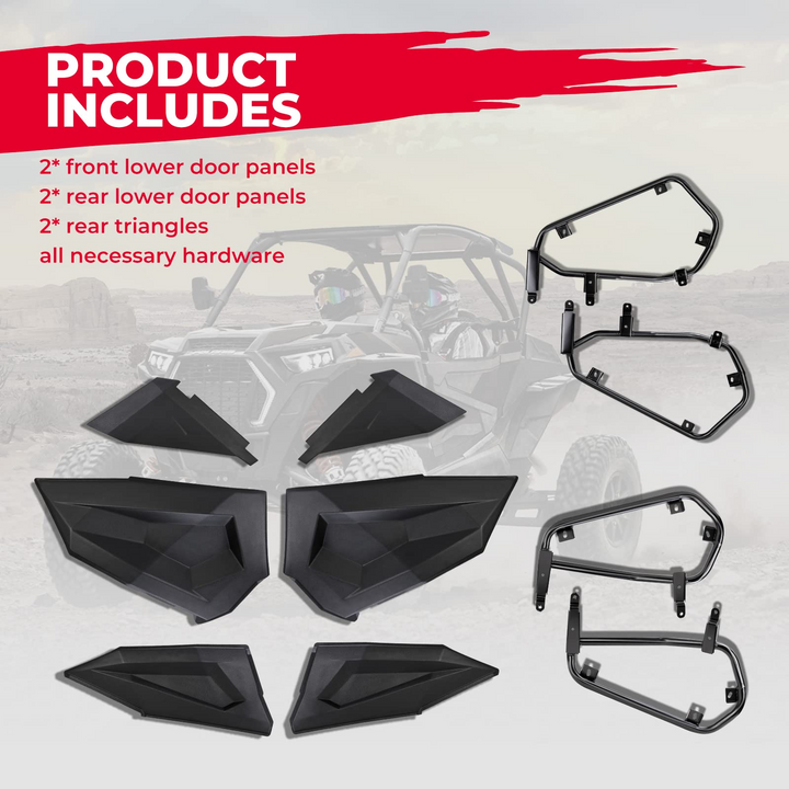 Lower Doors Panel Inserts For Polaris RZR XP4 1000 2014-2023 (4 Doors)