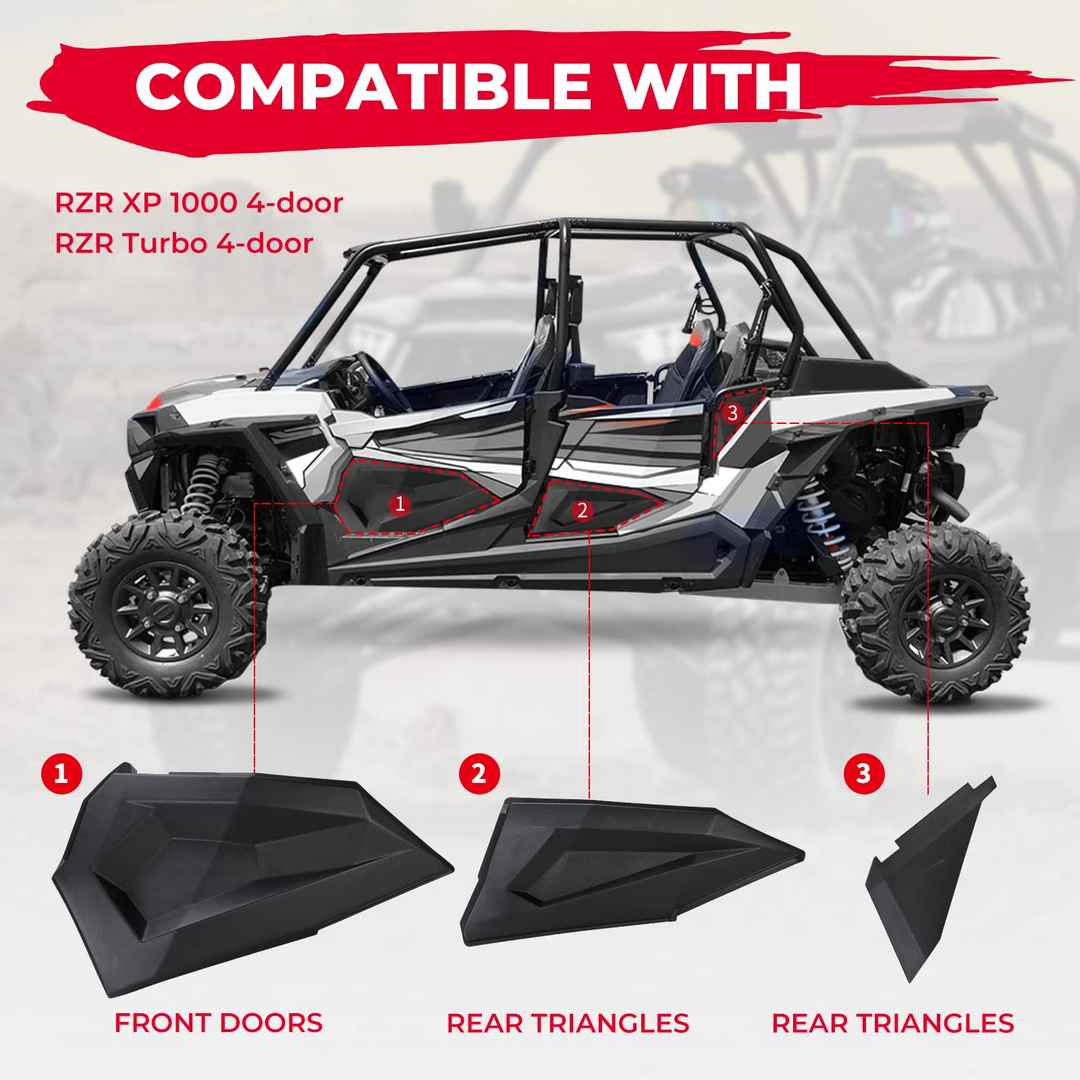 Lower Doors Panel Inserts For Polaris RZR XP4 1000 2014-2023 (4 Doors)