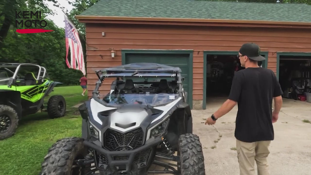Scratch Resistant PC Flip Windshield for Can Am Maverick X3