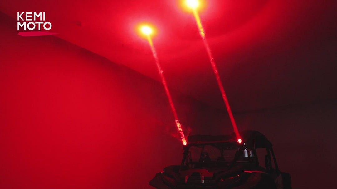 70mm Whipless LED Whip Lights w/ 1.5''-2'' Roll Bar Mounts for Can-Am Polaris CFMOTO