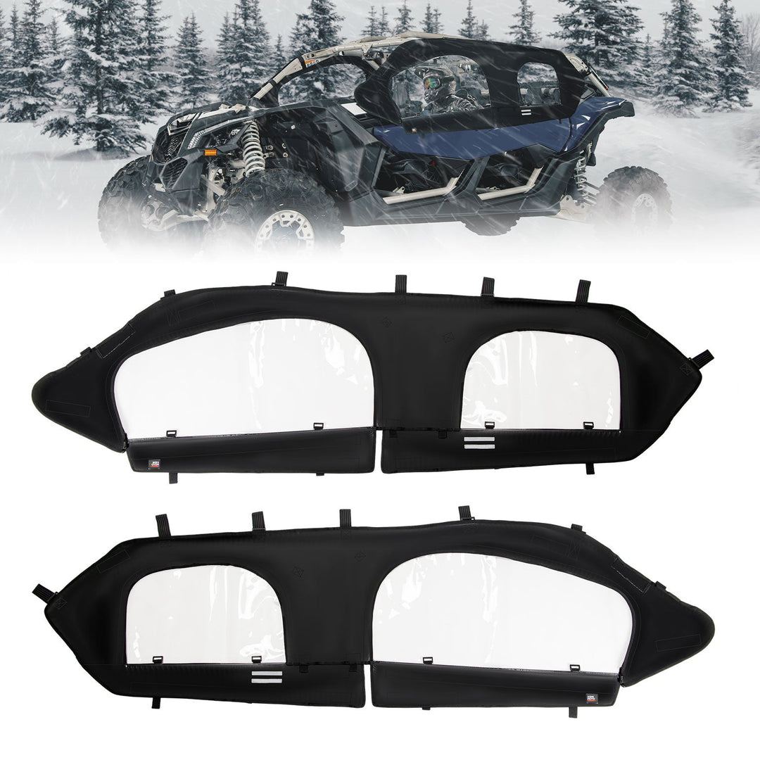 Upgraded Soft Cab Enclosure Upper Doors for Can-Am Maverick X3 MAX - Kemimoto
