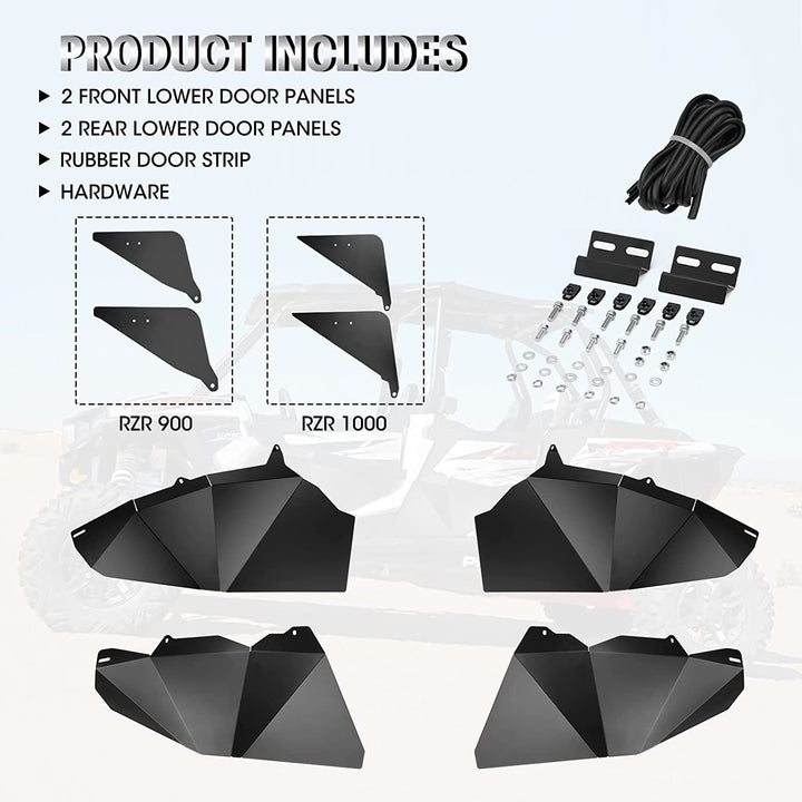 Polaris RZR XP4 1000 /900 Half Lower Door Panel - Kemimoto