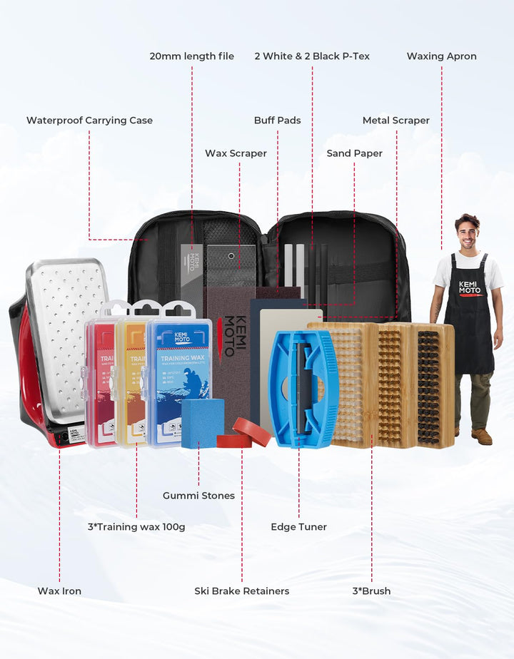 Ski Snowboard Tuning Kit (Luxury Version) - Kemimoto