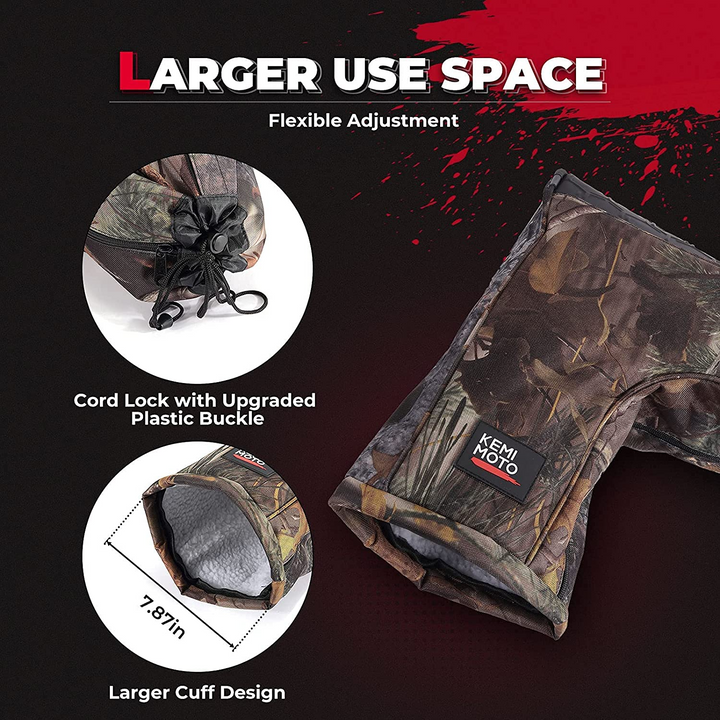 ATV Touch-Friendly Bag/Front Wind-Breaking Guard Motorcycle Gloves Snowmobile Handlebar Gloves