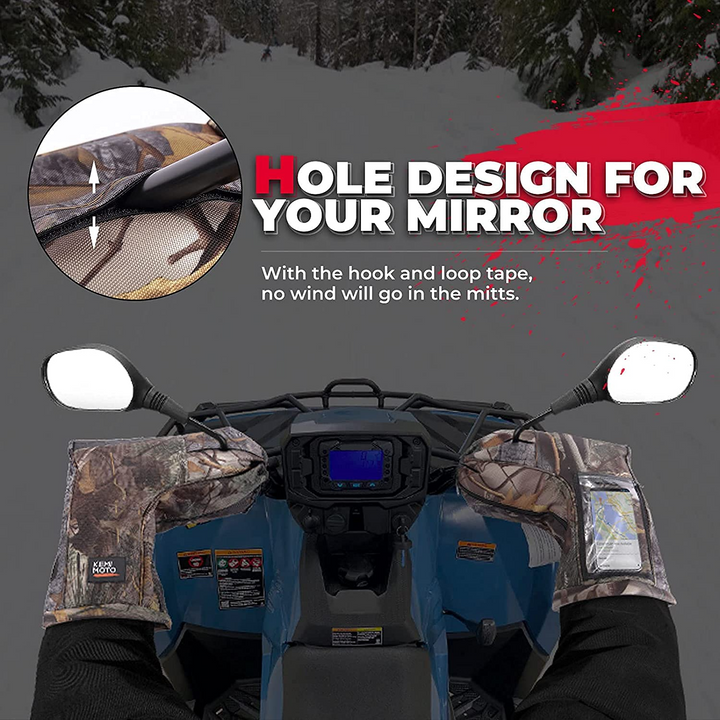 ATV Touch-Friendly Bag/Front Wind-Breaking Guard Motorcycle Gloves Snowmobile Handlebar Gloves