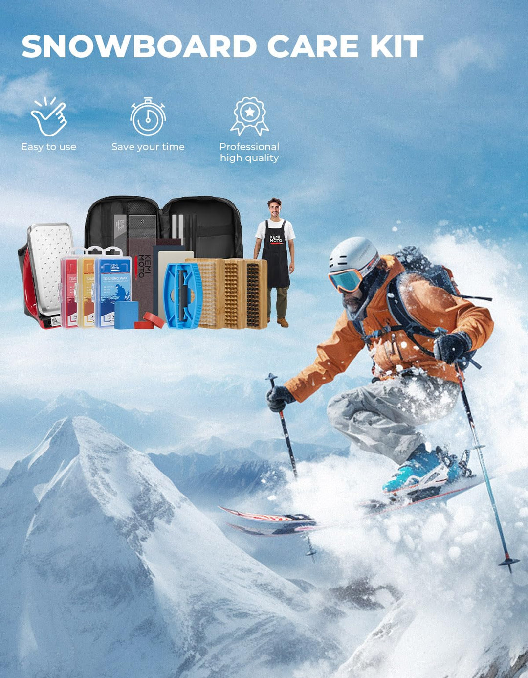 Ski Snowboard Tuning Kit (Luxury Version) - Kemimoto