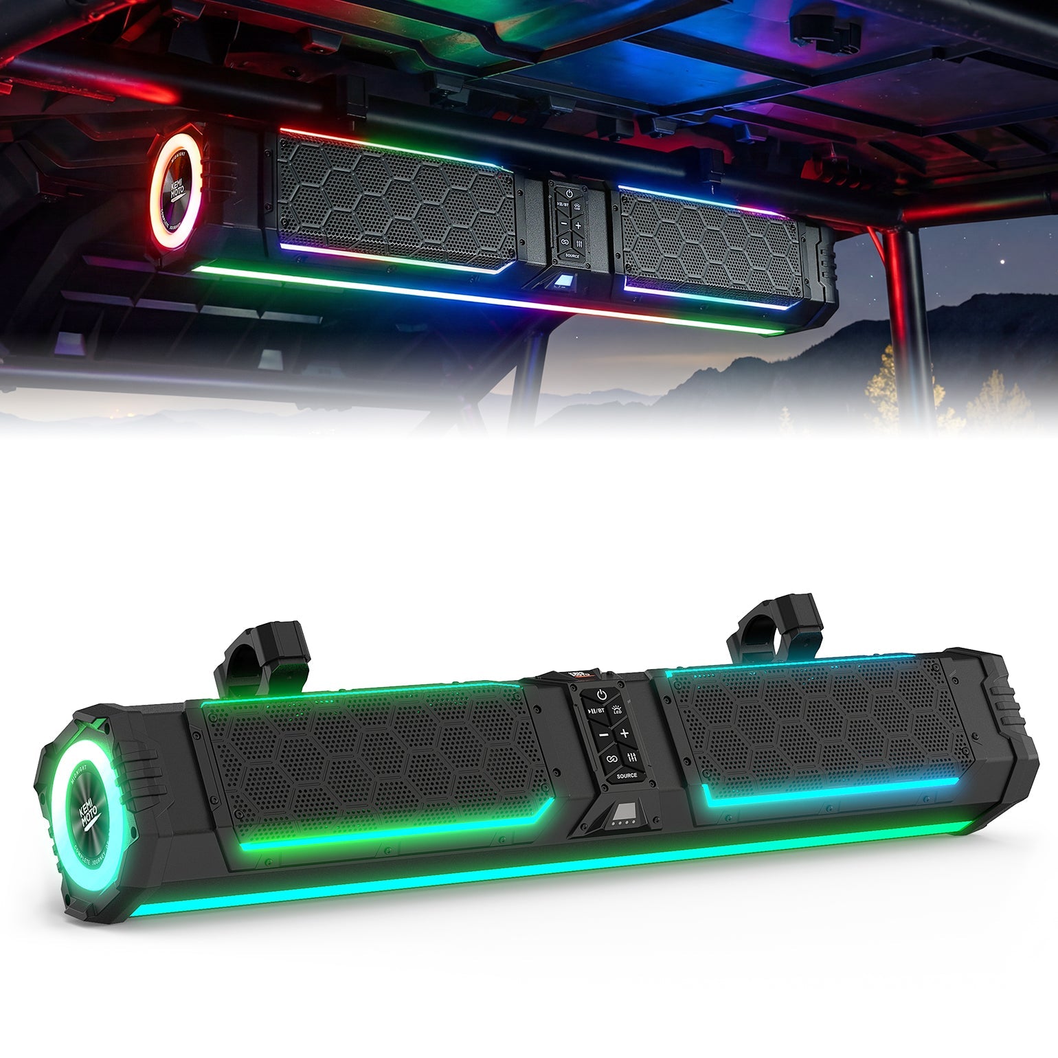 Midnight 80 Gen2 Soundbar For Can am Polaris
