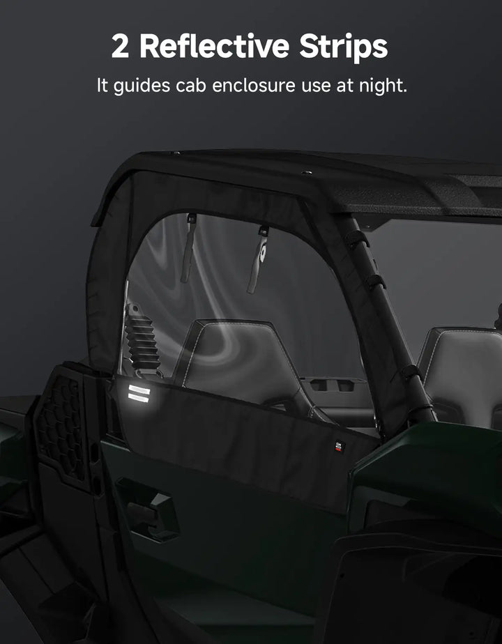 KEMIMOTO Soft Upper Doors for Can-Am Commander with YKK Zippers