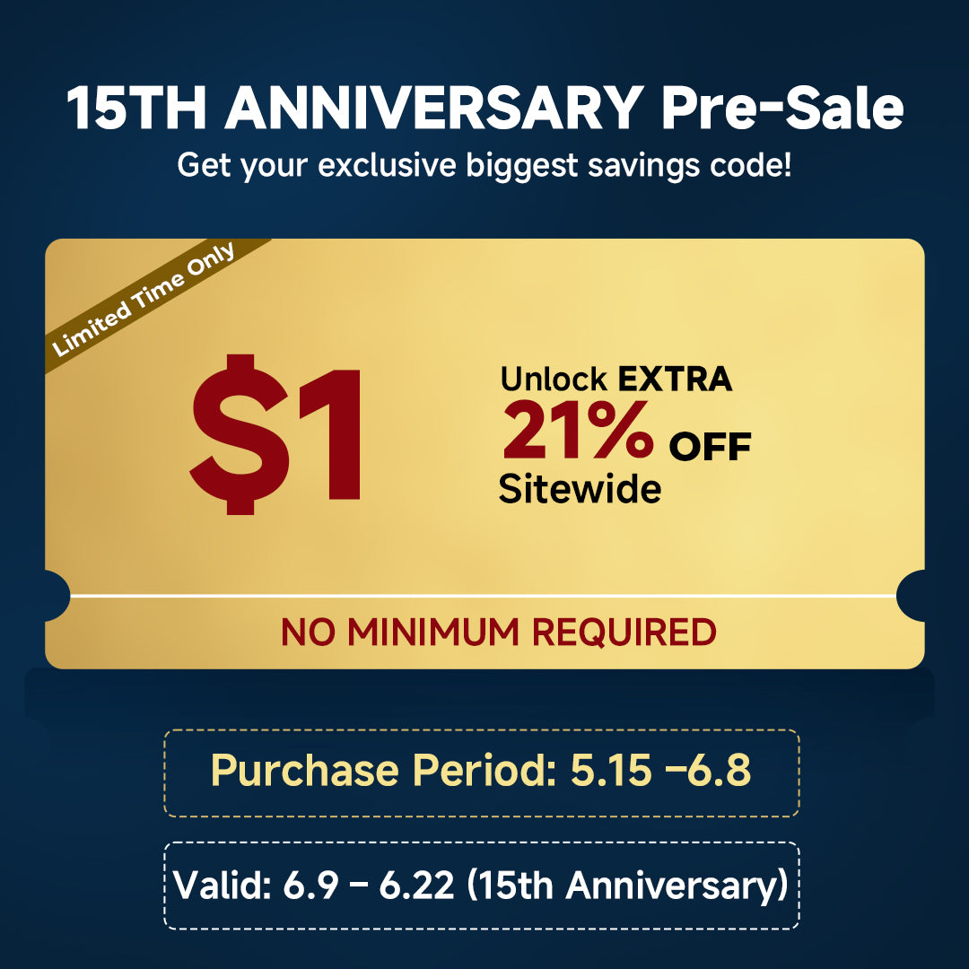 Only C$1 Unlock Up to 22% OFF Sitewide — 15th Anniversary Pre-Sale