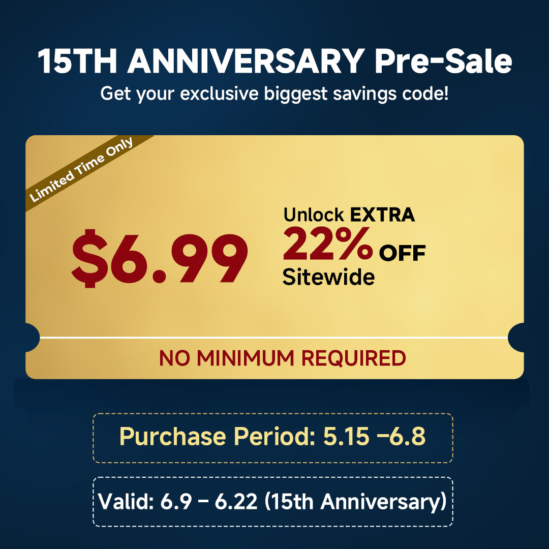 Only C$1 Unlock Up to 22% OFF Sitewide — 15th Anniversary Pre-Sale