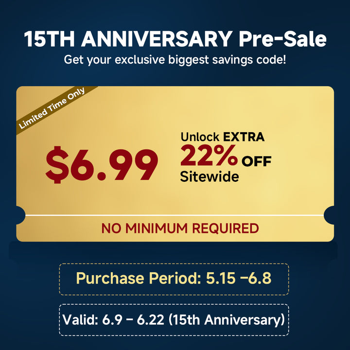 Only C$1 Unlock Up to 22% OFF Sitewide — 15th Anniversary Pre-Sale
