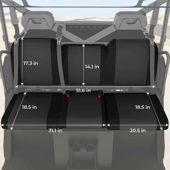 Polaris Ranger 1000 Adjustable Break Away Side Mirrors & UTV Waterproof Seat Cover - KEMIMOTO