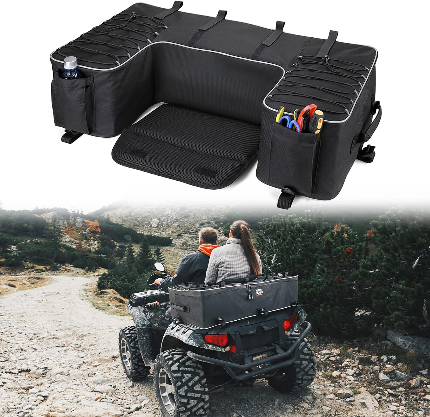 Atv Rear Cargo Rack ATV Rear Cargo Rack Bag – CA Kemimoto