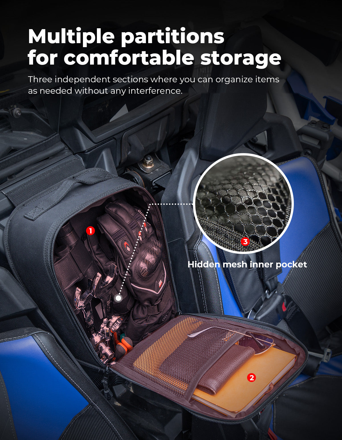 Center Shoulder Storage Bag for Can-Am Maverick X3/ X3 Max