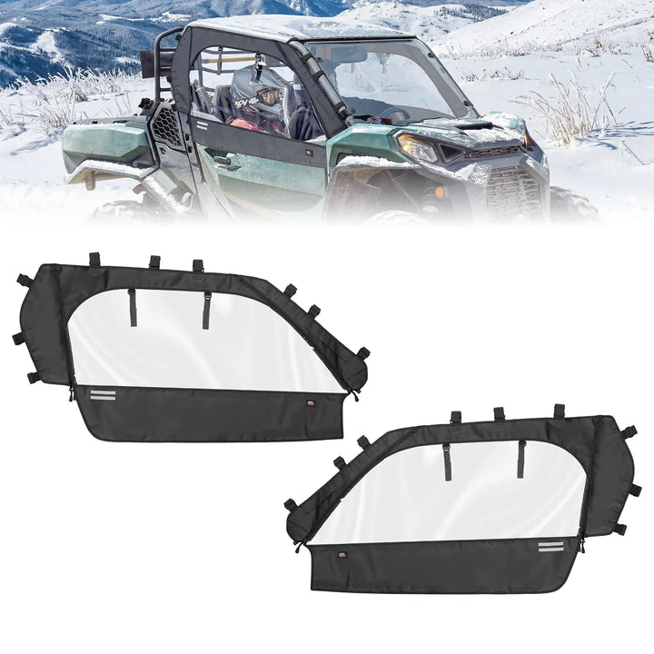 KEMIMOTO Soft Upper Doors for Can-Am Commander with YKK Zippers