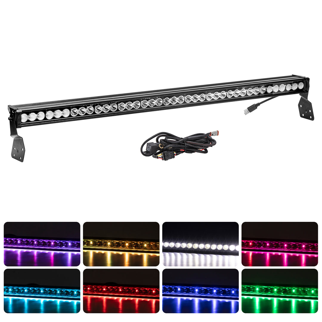 50" 390W RGB LED Light Bar for Can-Am Maverick X3 X3 Max R (2017–2026)